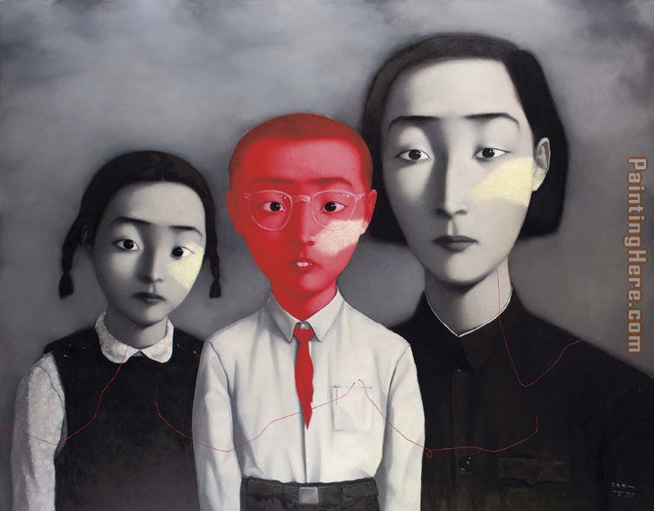 A Big Family painting - Zhang Xiaogang A Big Family art painting